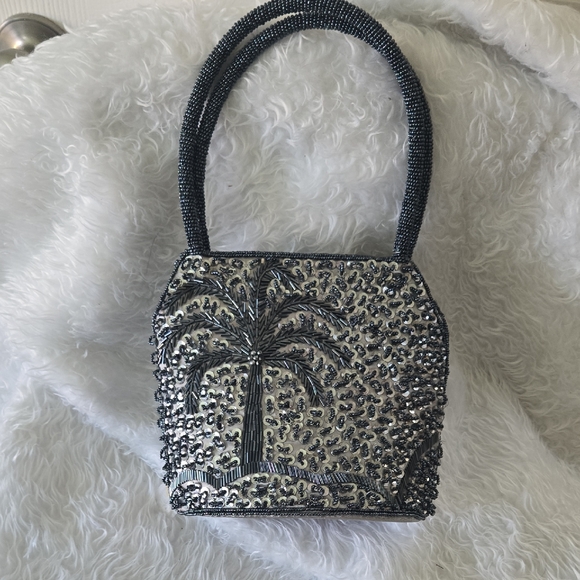 Source Unknown Handbags - Gorgeous Hand-Beaded Palm‎ Tree Evening Bag ✨